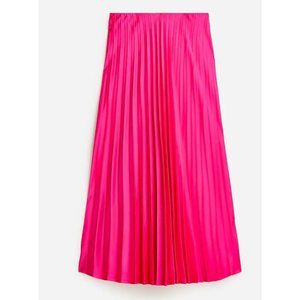 J.Crew Womens $128 Pleated Pull On Skirt Fuchsia Pink Siza L BN757